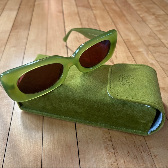 Crap Eyewear Green Sunglasses - The Supa Phreek in Kiwi Bio / Amber Color - Picture 1 of 7